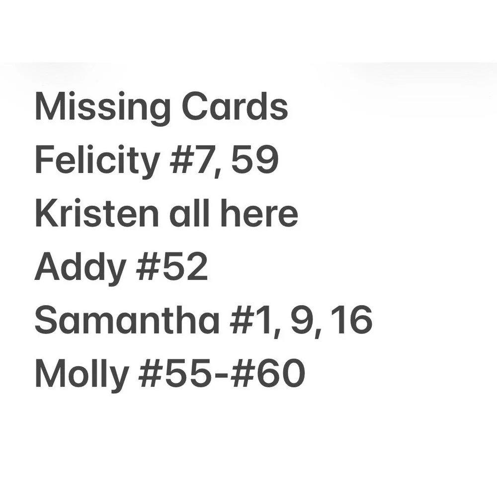 American Girl VTG Trading Cards W Notebook Felicity Molly Samantha MORE 90s